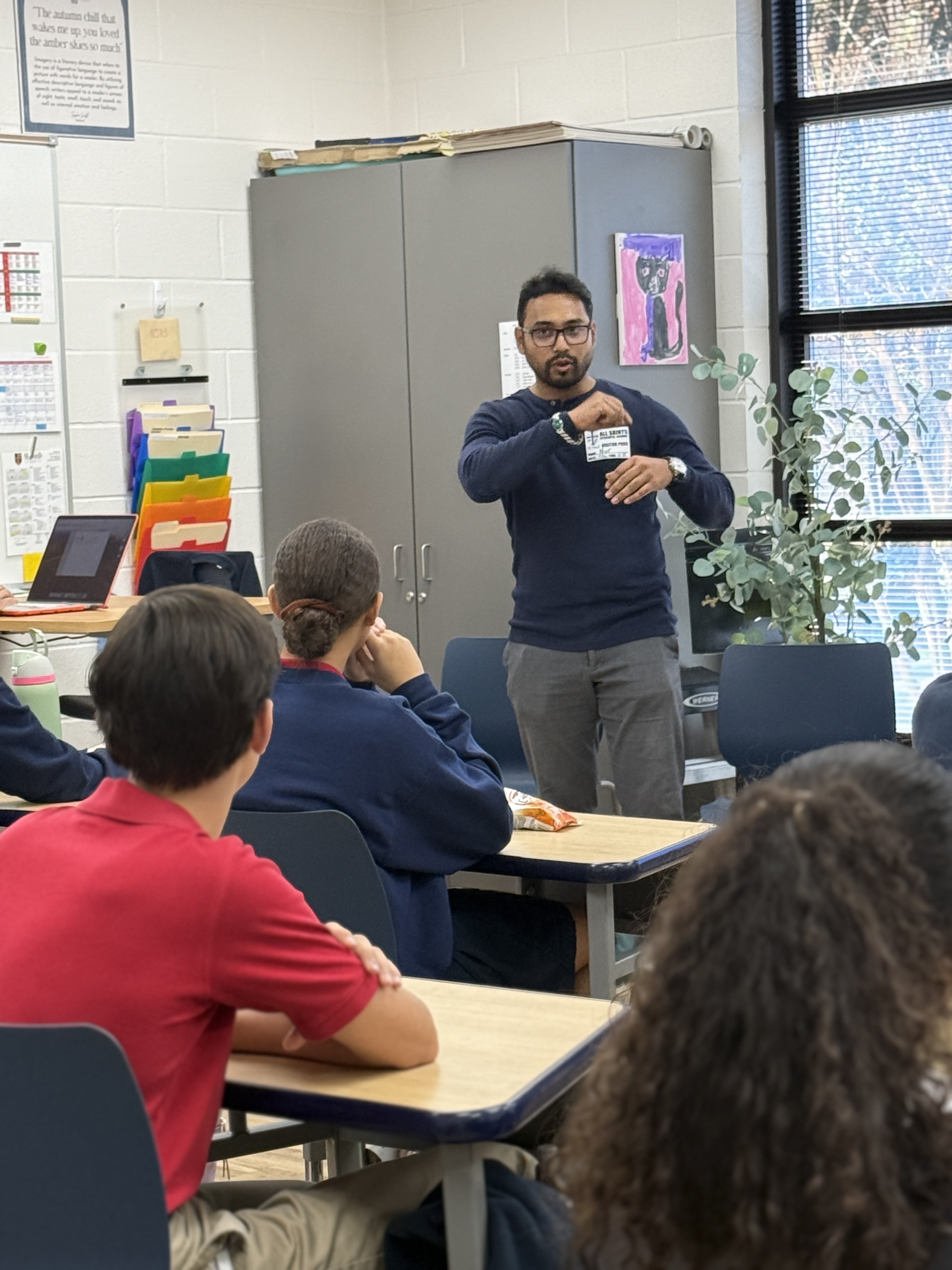 Speaking in the classroom to students