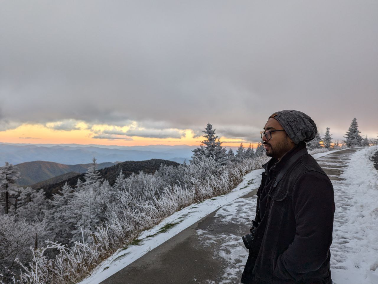 Sunset painting in Smoky Mountains